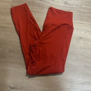 Victorias Secret Cozy Leggings Burnt Orange Size Small Pockets